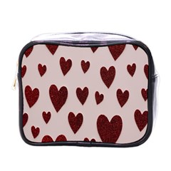 Valentine Day Heart Love Pattern Mini Toiletries Bag (One Side)