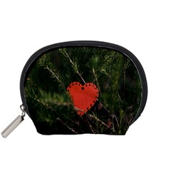 Valentine Day Heart Love Accessory Pouch (small) by artworkshop