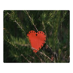 Valentine Day Heart Love One Side Premium Plush Fleece Blanket (large) by artworkshop