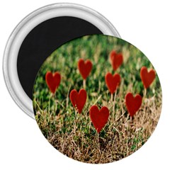 Valentine Day Heart Pattern Love 3  Magnets by artworkshop