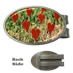 Valentine Day Heart Pattern Love Money Clips (Oval) 