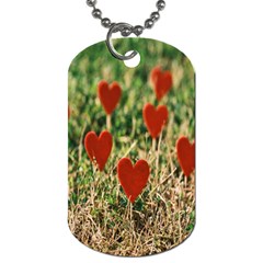 Valentine Day Heart Pattern Love Dog Tag (two Sides) by artworkshop