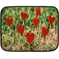 Valentine Day Heart Pattern Love One Side Fleece Blanket (Mini)