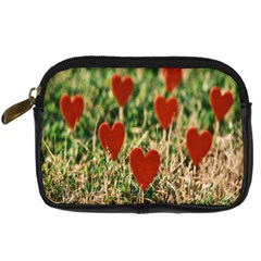 Valentine Day Heart Pattern Love Digital Camera Leather Case by artworkshop