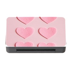 Valentine Day Heart Pattern Pink Memory Card Reader With Cf by artworkshop