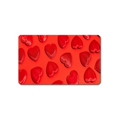 Valentine Day Heart Pattern  Magnet (name Card) by artworkshop