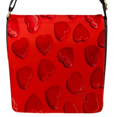 Valentine Day Heart Pattern  Flap Closure Messenger Bag (s) by artworkshop