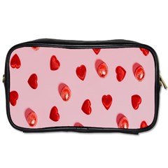 Valentine Day Heart Pattern Toiletries Bag (two Sides)
