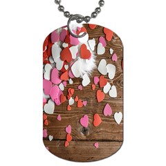 Valentine Day Heart Wallpaper Dog Tag (two Sides) by artworkshop