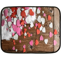 Valentine Day Heart Wallpaper One Side Fleece Blanket (mini) by artworkshop