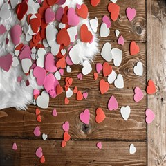 Valentine Day Heart Wallpaper Play Mat (square) by artworkshop