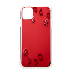 Valentine Day Logo Heart Ribbon Iphone 11 Tpu Uv Print Case by artworkshop