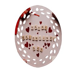 Valentine Gift Box Ornament (oval Filigree) by artworkshop