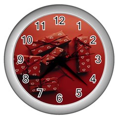 Valentines Gift Wall Clock (silver) by artworkshop