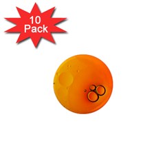 Wallpaper Liquid Bubbles Macro Orange Bright 1  Mini Magnet (10 Pack)  by artworkshop