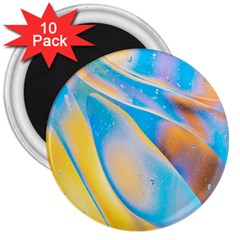 Water And Sunflower Oil 3  Magnets (10 Pack) 