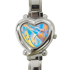 Water And Sunflower Oil Heart Italian Charm Watch by artworkshop