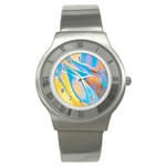 Water And Sunflower Oil Stainless Steel Watch Front