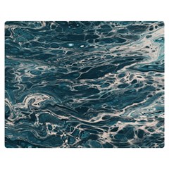 Water Sea One Side Premium Plush Fleece Blanket (medium) by artworkshop