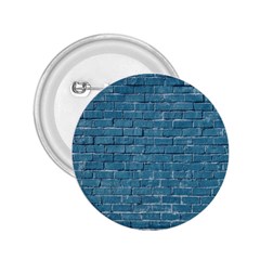 White And Blue Brick Wall 2.25  Buttons