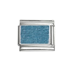 White And Blue Brick Wall Italian Charm (9mm)