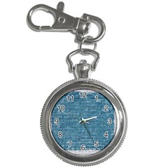 White And Blue Brick Wall Key Chain Watches