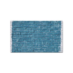 White And Blue Brick Wall Sticker Rectangular (10 pack)