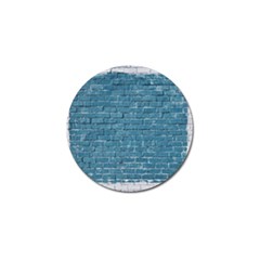 White And Blue Brick Wall Golf Ball Marker