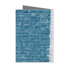 White And Blue Brick Wall Mini Greeting Cards (Pkg of 8)