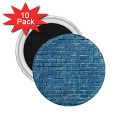 White And Blue Brick Wall 2 25  Magnets (10 Pack)  by artworkshop