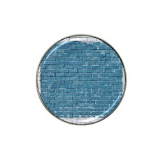 White And Blue Brick Wall Hat Clip Ball Marker (4 pack)