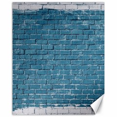 White And Blue Brick Wall Canvas 16  x 20 