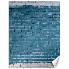 White And Blue Brick Wall Canvas 18  x 24 