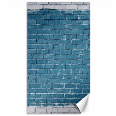 White And Blue Brick Wall Canvas 40  x 72 