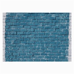 White And Blue Brick Wall Large Glasses Cloth (2 Sides)