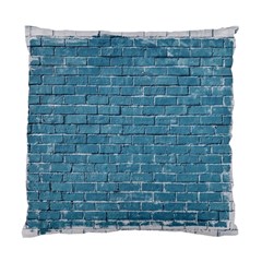 White And Blue Brick Wall Standard Cushion Case (One Side)