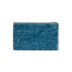 White And Blue Brick Wall Cosmetic Bag (Small) Back