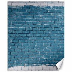 White And Blue Brick Wall Canvas 16  X 20 
