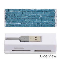 White And Blue Brick Wall Memory Card Reader (stick)