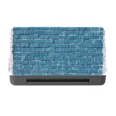 White And Blue Brick Wall Memory Card Reader with CF
