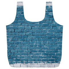 White And Blue Brick Wall Full Print Recycle Bag (XL)