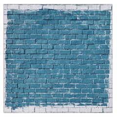 White And Blue Brick Wall Square Satin Scarf (36  x 36 )