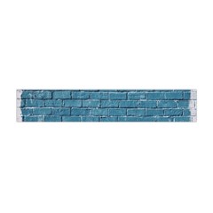 White And Blue Brick Wall Flano Scarf (mini) by artworkshop