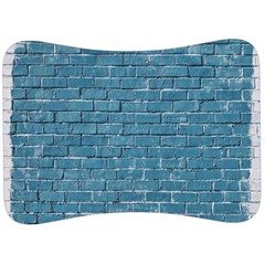 White And Blue Brick Wall Velour Seat Head Rest Cushion