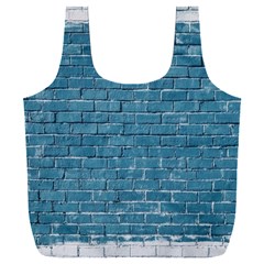 White And Blue Brick Wall Full Print Recycle Bag (XXL)