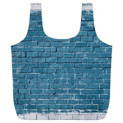 White And Blue Brick Wall Full Print Recycle Bag (XXXL)