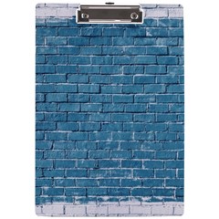 White And Blue Brick Wall A4 Acrylic Clipboard