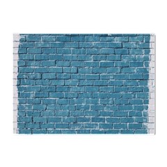 White And Blue Brick Wall Crystal Sticker (A4)