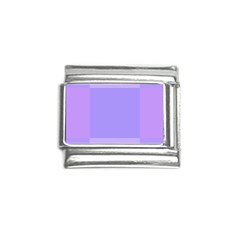 Pixel Plaid Lilac Lavender Mauve Violet Purple  Italian Charm (9mm) by Mazipoodles