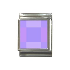 Pixel Plaid Lilac Lavender Mauve Violet Purple  Italian Charm (13mm) by Mazipoodles